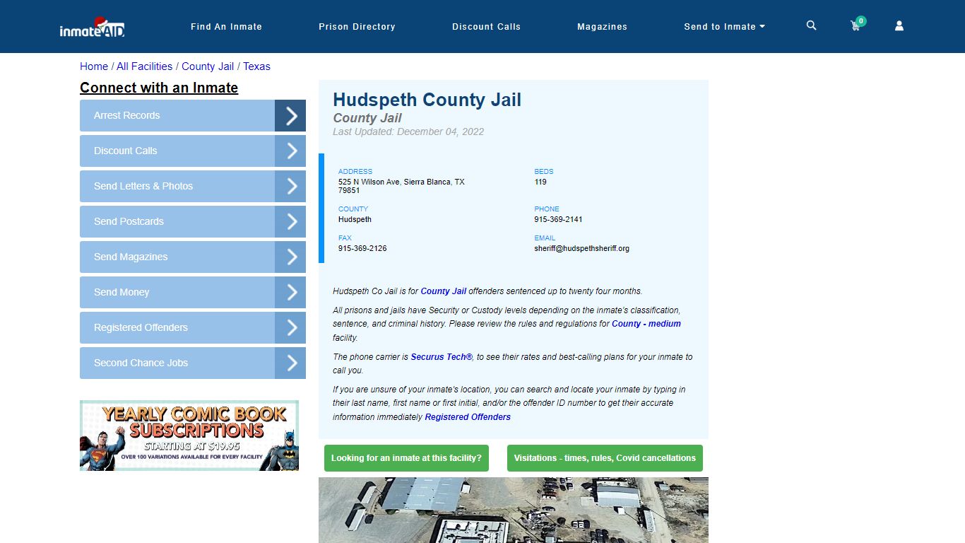 Hudspeth County Jail - Inmate Locator - Sierra Blanca, TX